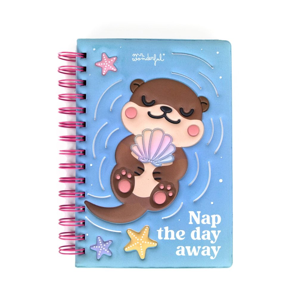 Libreta A5 Mr. Wonderful con Squishy Nutria – 240 páginas blancas