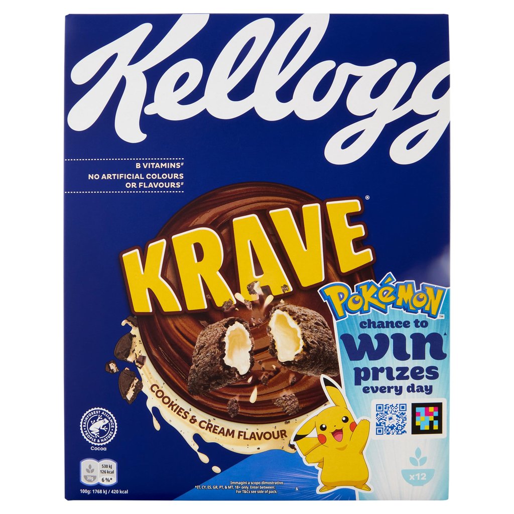 Cereales Krave Cookies & Cream 375g: sabor a galleta en tu desayuno