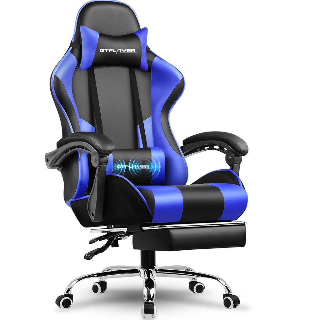 Conquista el juego con la silla GTPlayer: masaje lumbar y reposapiés