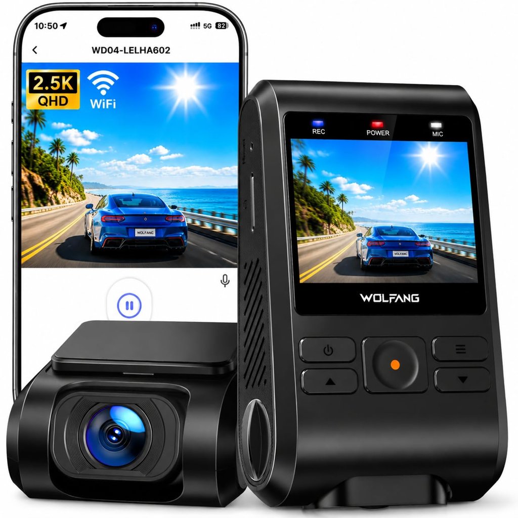Dashcam 2.5K con doble lente y visión 170º, ¡por menos de 30€!