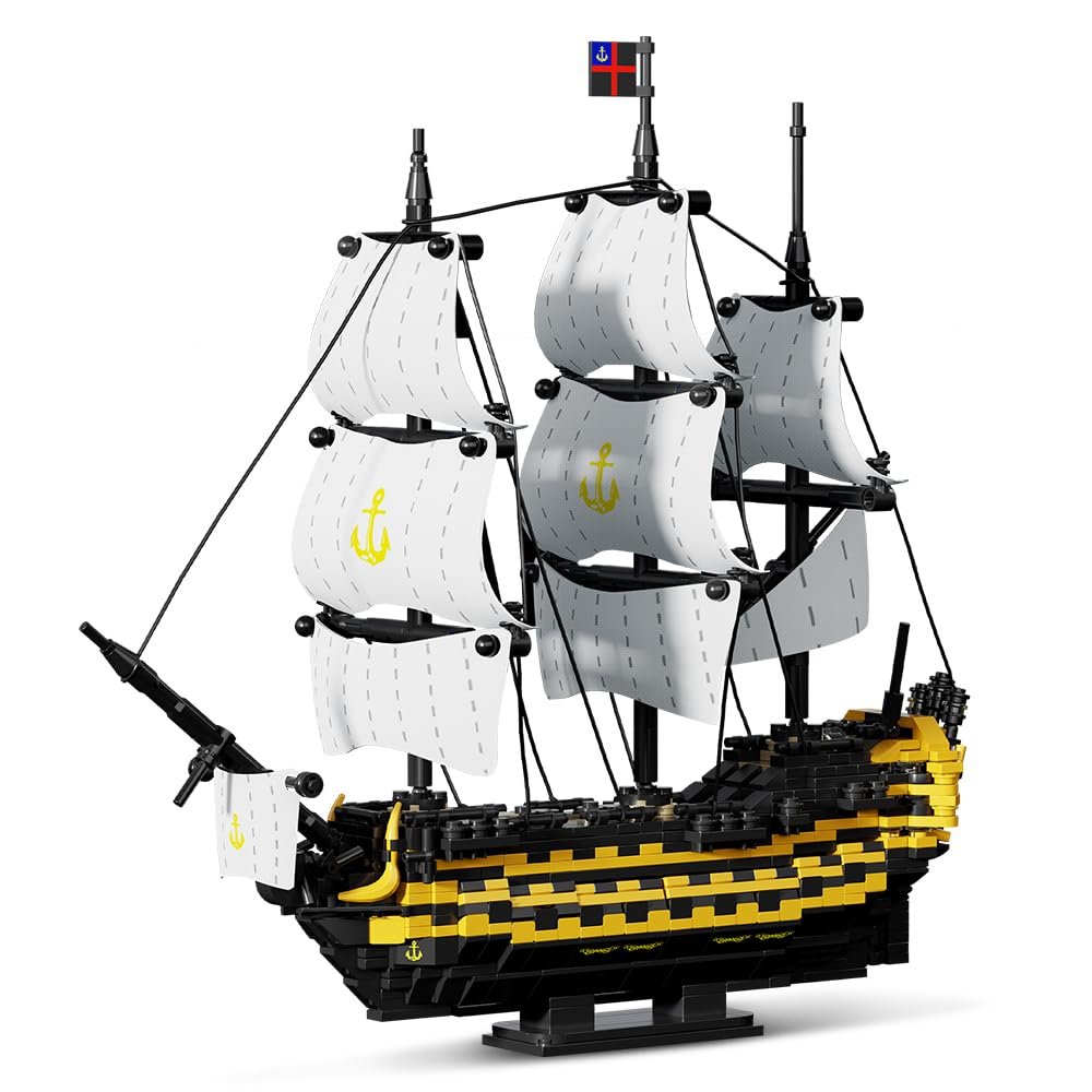 Maqueta de barco pirata Duant Victory: 1045 piezas para montar