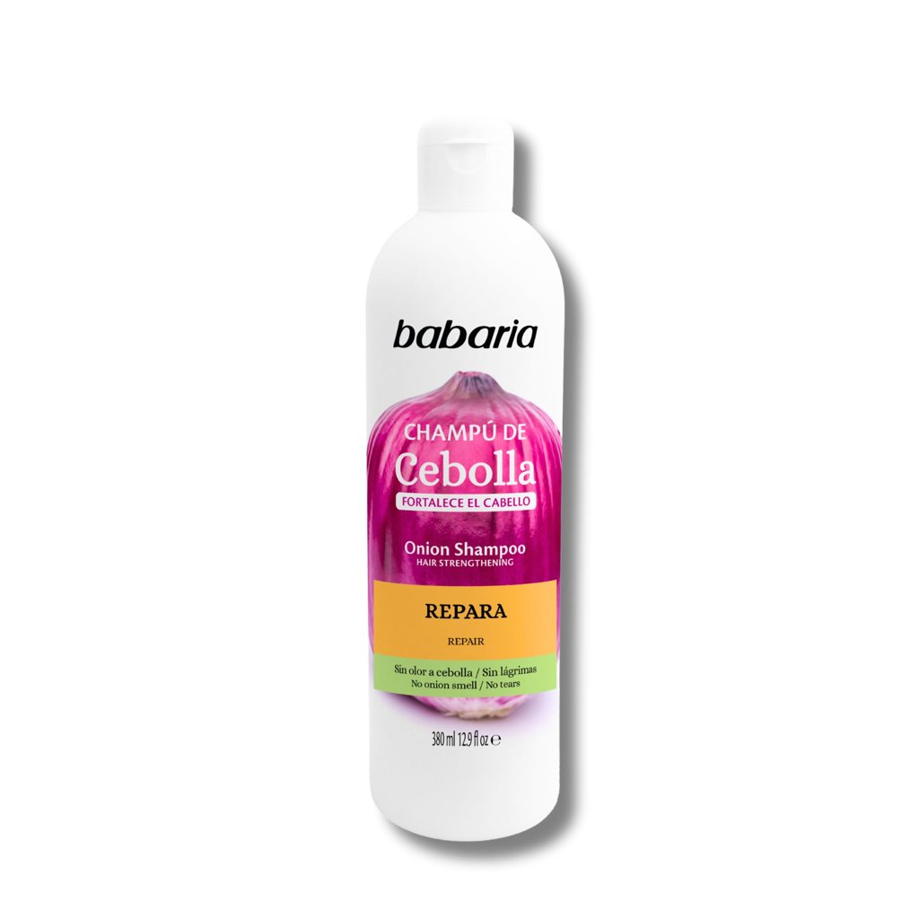 Champú de cebolla Babaria: reparación y brillo sin lágrimas
