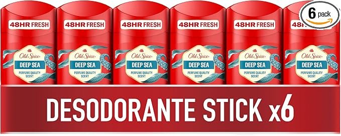 Old Spice Deep Sea: desodorante en barra 6×50 ml sin aluminio