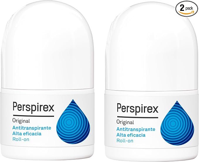Perspirex Original Roll‑On: frescura anti‑sudor 5 días (pack 2×40 ml)
