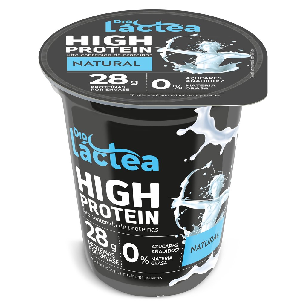 Postre lácteo alto en proteína