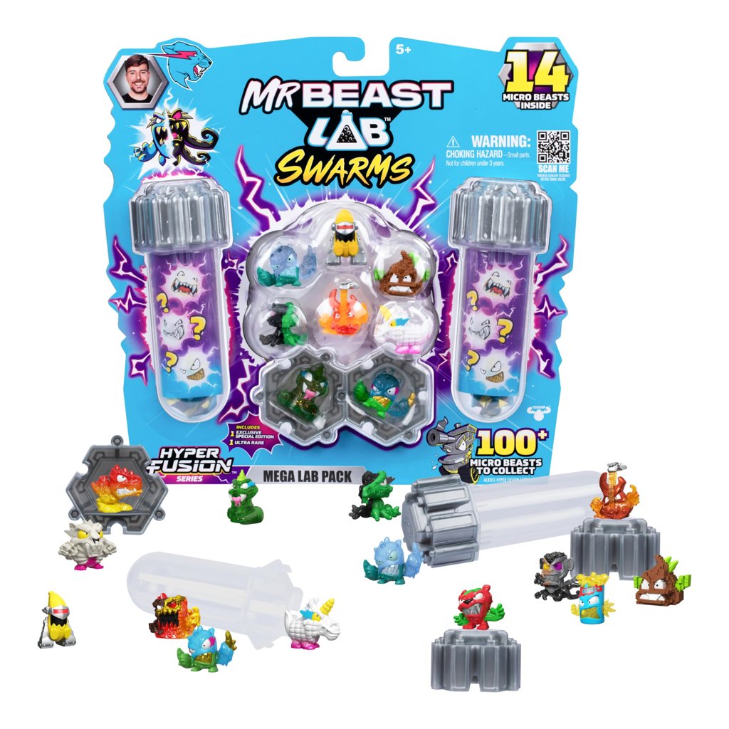 Megapack MrBeast Lab Swarms: 14 figuras de colección