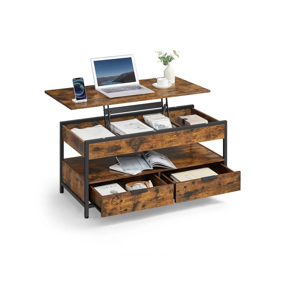 Mesa de centro elevable 50×100 cm: transforma tu salón