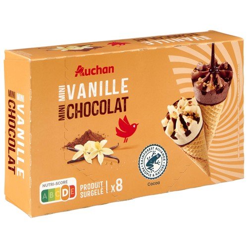 Pack de mini conos de helado: vainilla y chocolate