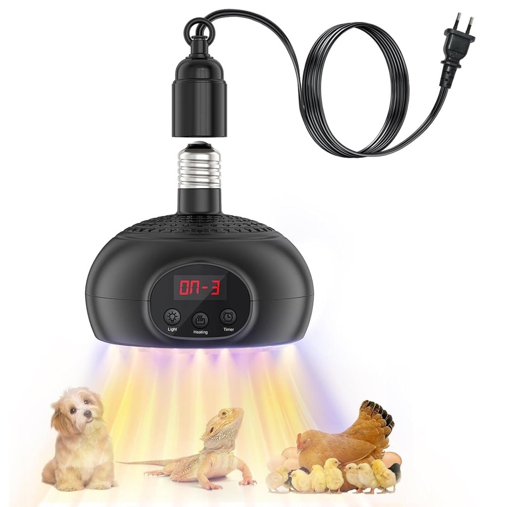 Lámpara de calor UV para gallineros y reptiles – 200‑500W