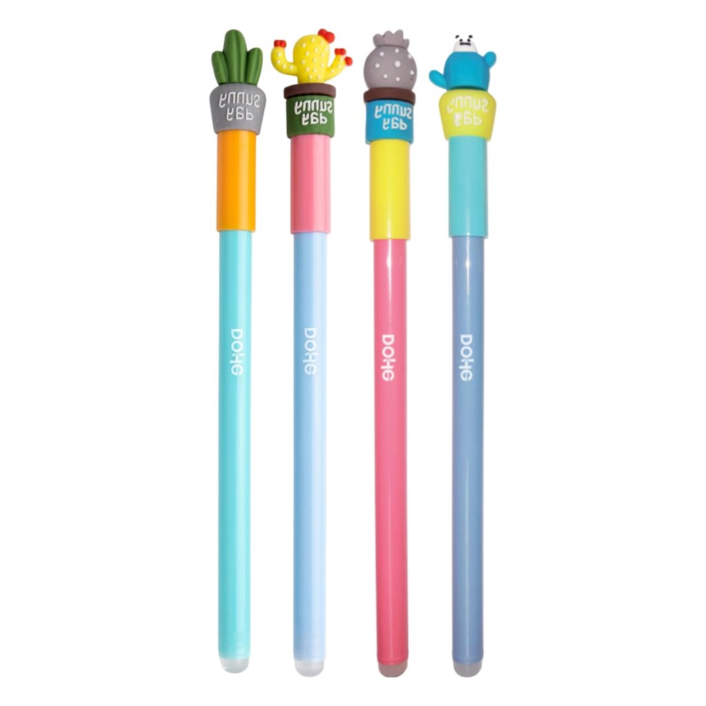 Set de 4 bolígrafos borrables Dohe con diseño cactus