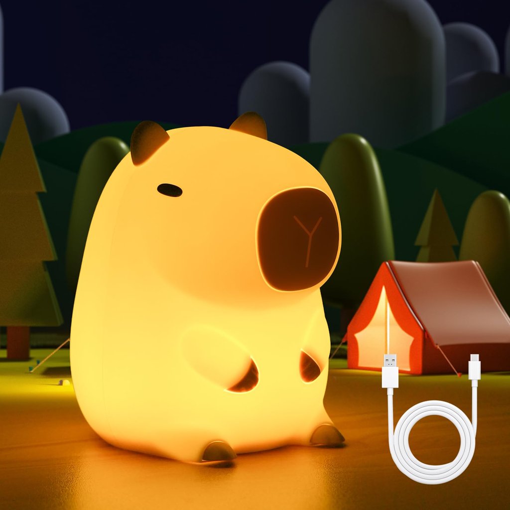 Lámpara nocturna Capybara URAQT: luz suave y recargable