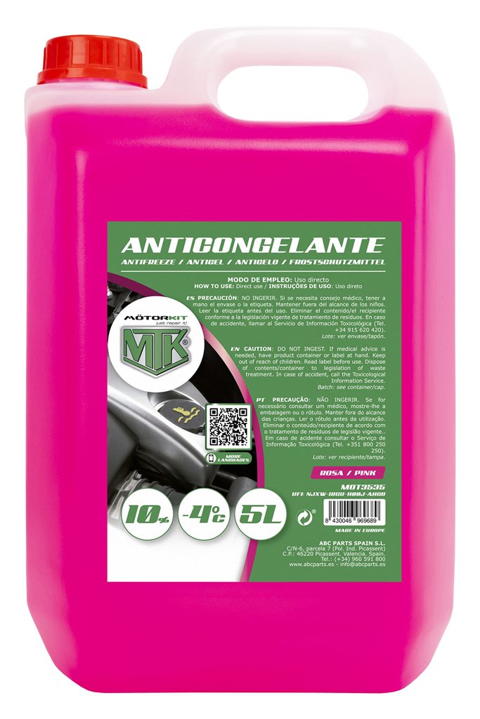 Anticongelante rosa 5L al 52% de descuento