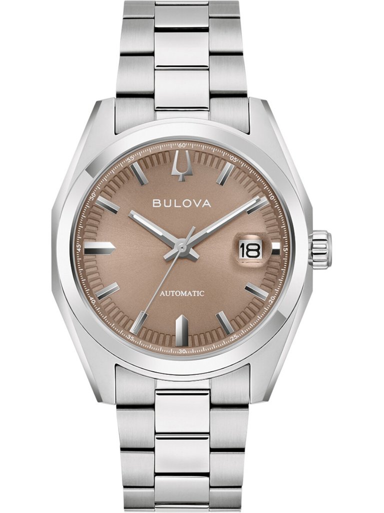 Bulova Surveyor automático 39 mm con esfera marrón: estilo a precio rebajado