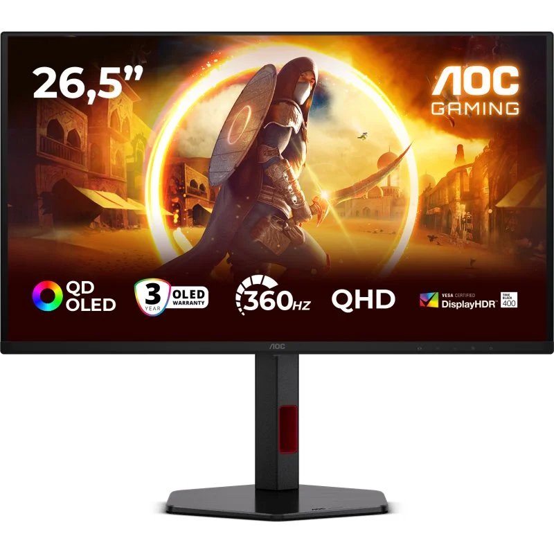 Monitor QD‑OLED 27" con 360 Hz y HDR True Black
