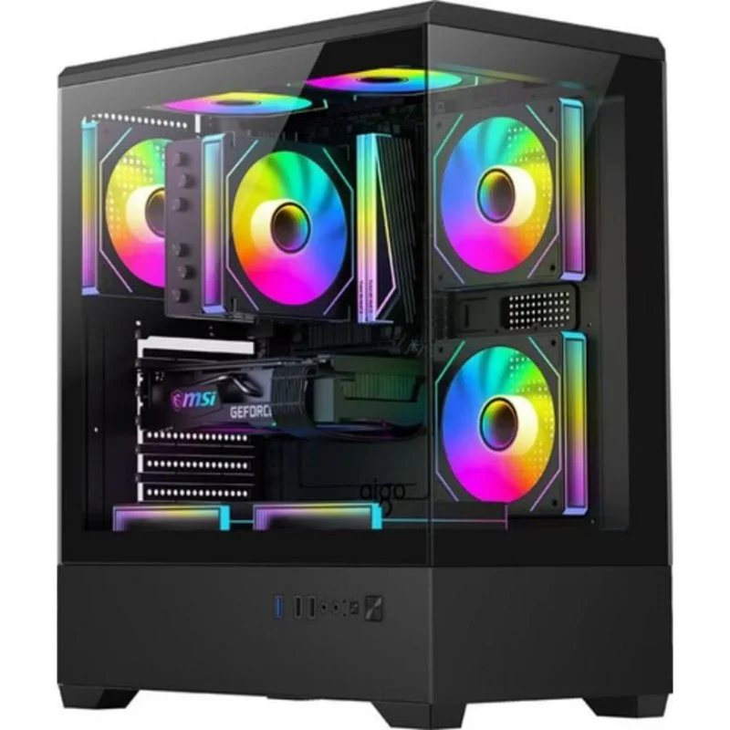Caja PC Darkflash C365 con cristal templado y 5 ventiladores – Oferta