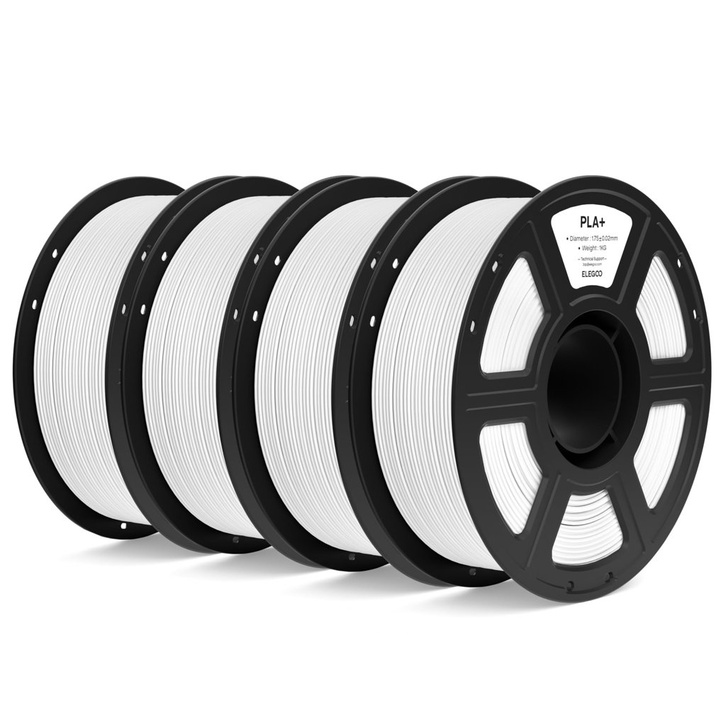 Filamento PLA+ 1.75 mm 4 kg blanco – precisión + alta calidad