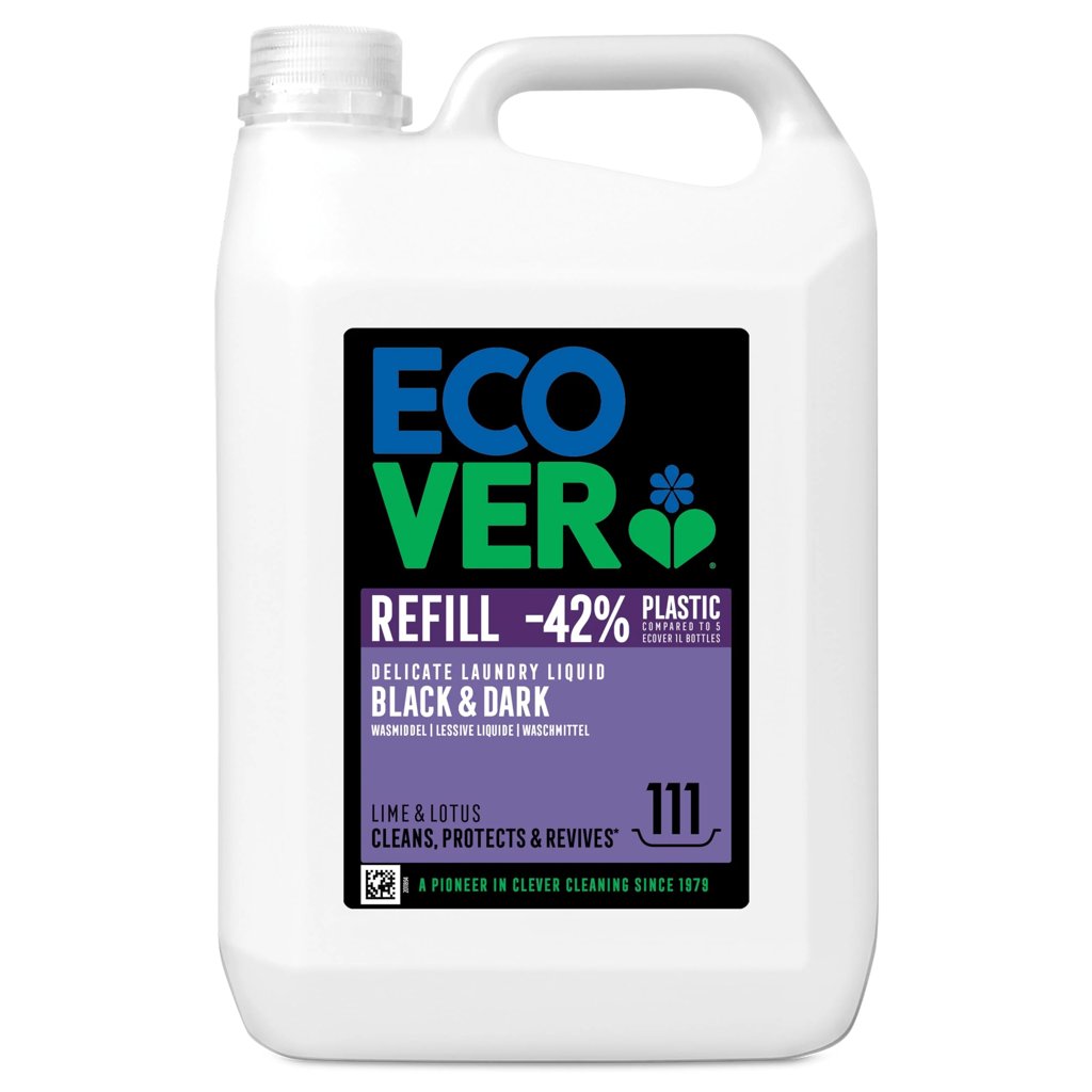 Ecover Detergente Líquido para Ropa Negra y Oscura Lima y Loto 5 L