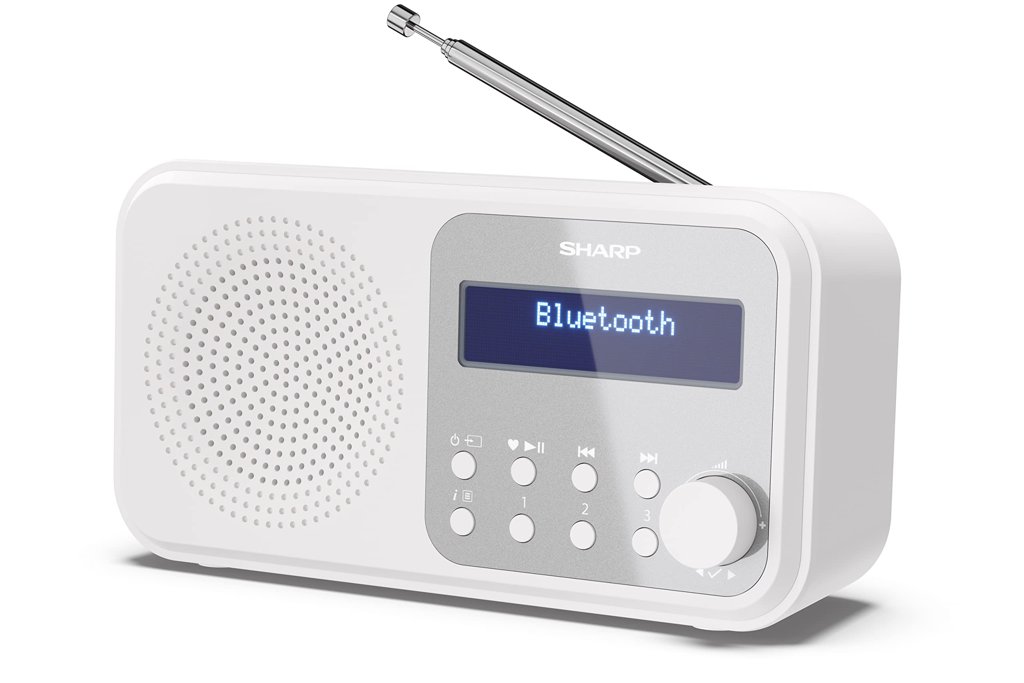 Radio digital portátil Sharp con DAB+ y Bluetooth – Sonido premium