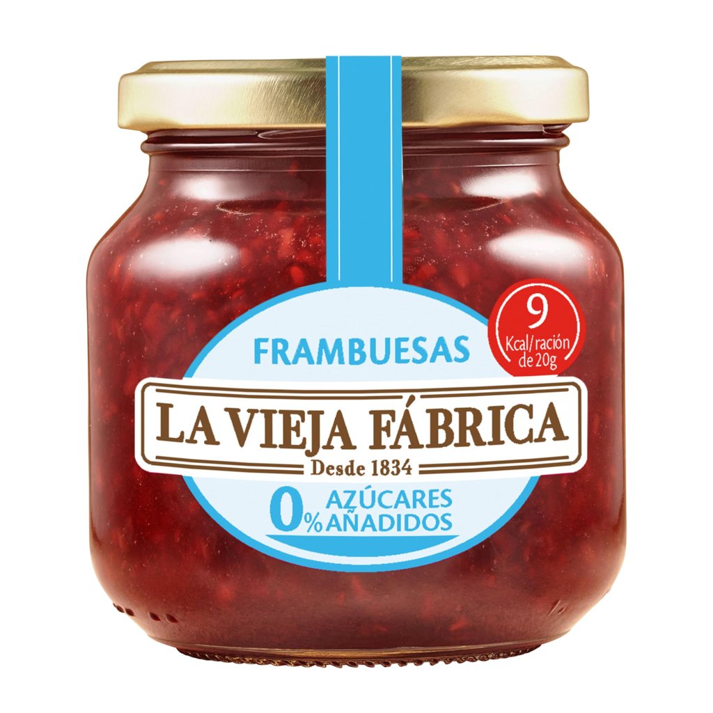 Mermelada de frambuesa sin azúcares añadidos