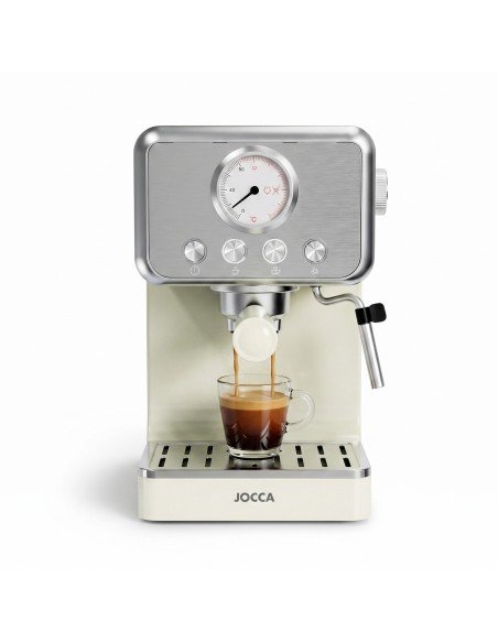 Cafetera espresso retro 15 bares con vaporizador y depósito extraíble