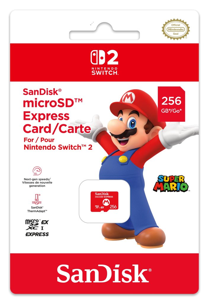 256 GB Sandisk Micro SD Express para Switch 2 – Mucho espacio