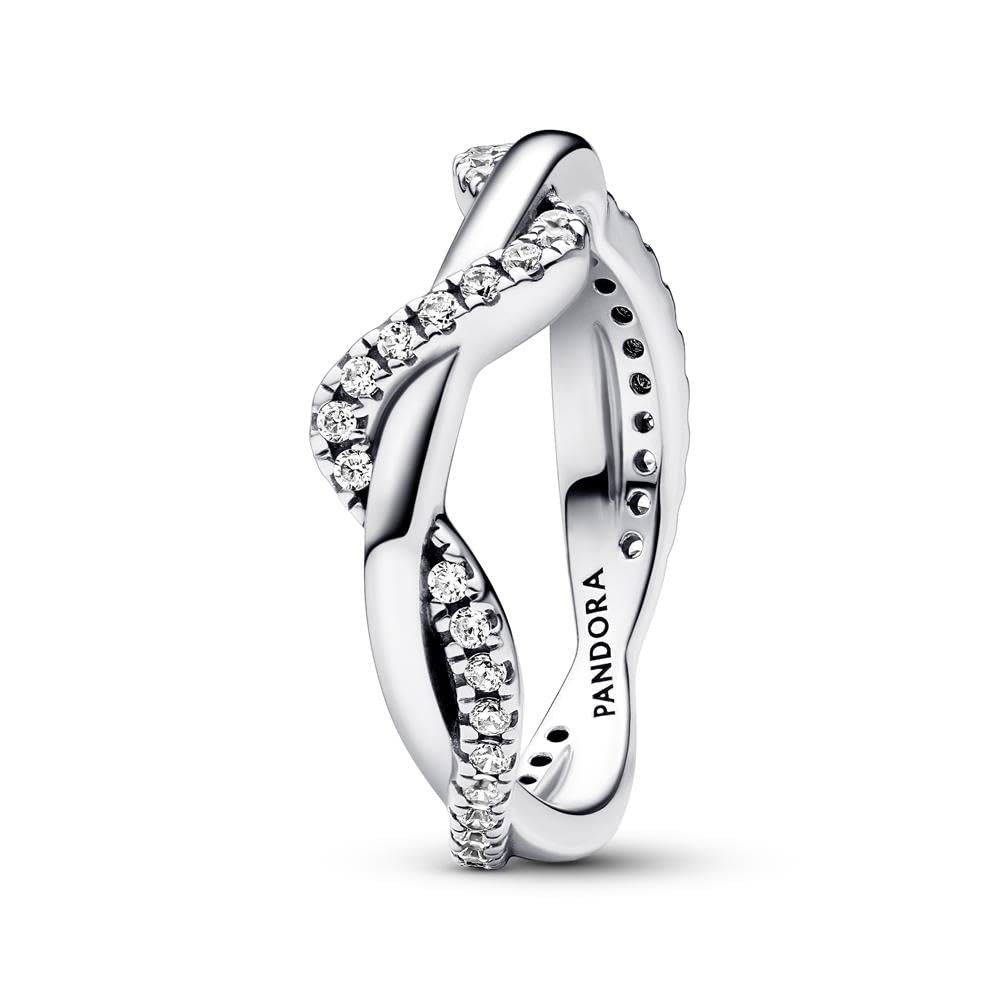 Anillo PANDORA con onda doble