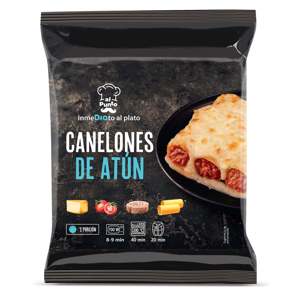 Canelones de atún al punto
