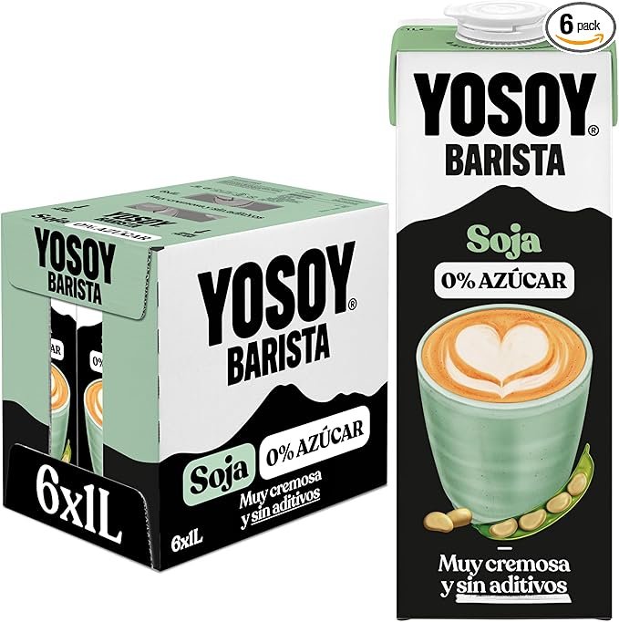 Pack 6L de bebida de soja barista sin azúcar a precio mínimo