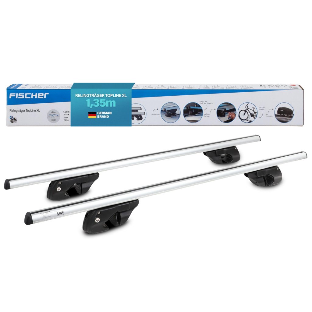 Barra portaequipajes de aluminio con cerradura, 90 kg