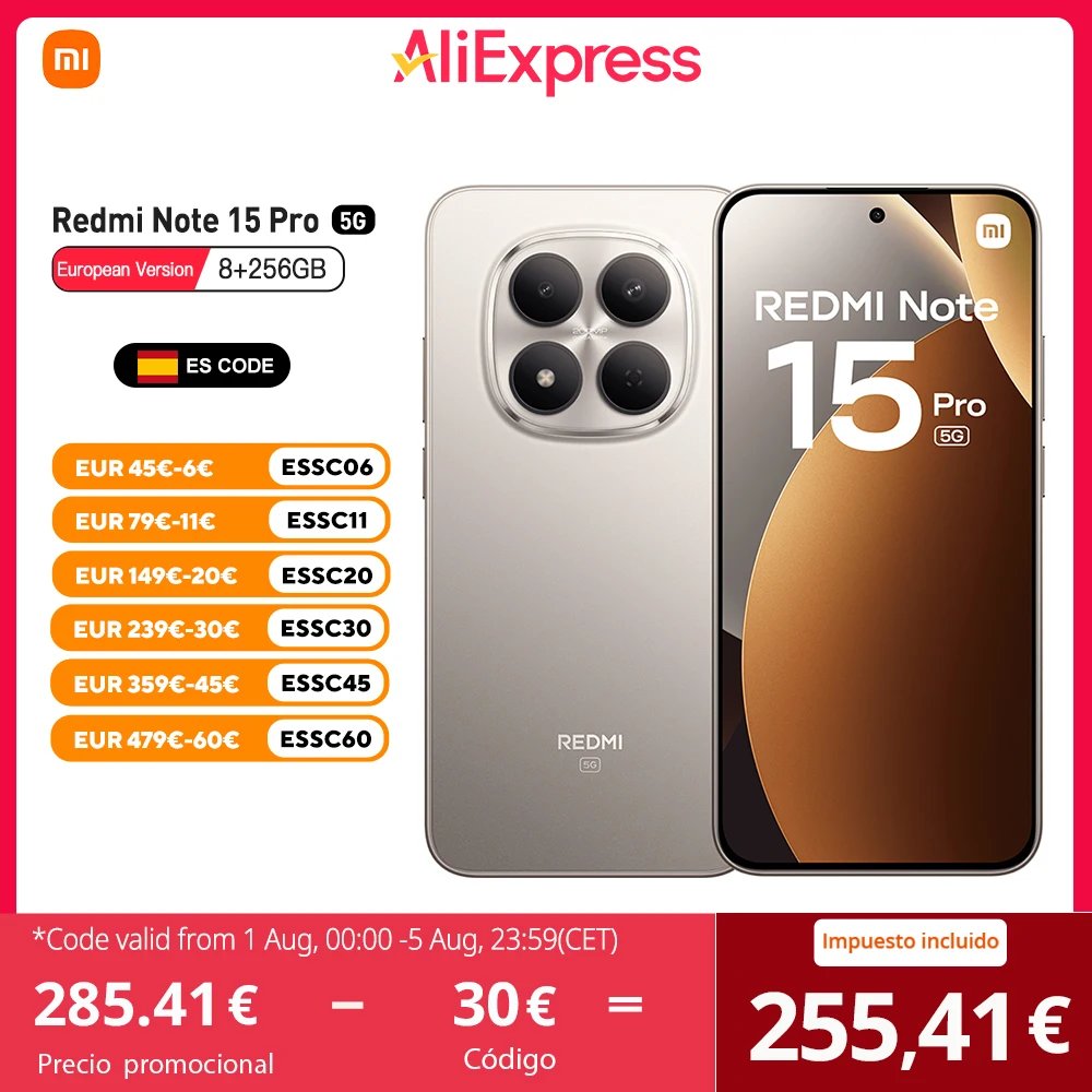 ¡Xiaomi Redmi Note 15 Pro 5G por menos!