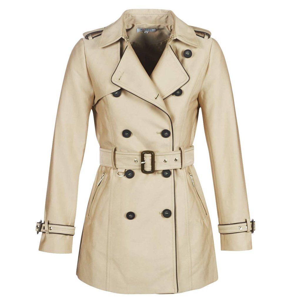Gabardina Trench Morgan: estilo entallado y capucha