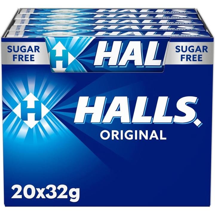 Halls Eucalipto - original Caramelo duro Caja con 20 Sticks de 32 g