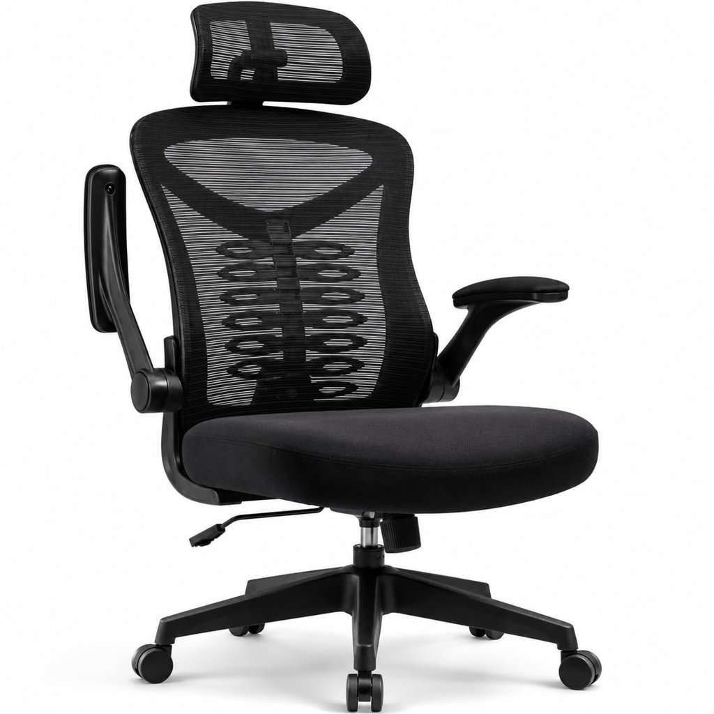 Silla ergonómica Magic Life con reposabrazos abatibles y ajuste de altura