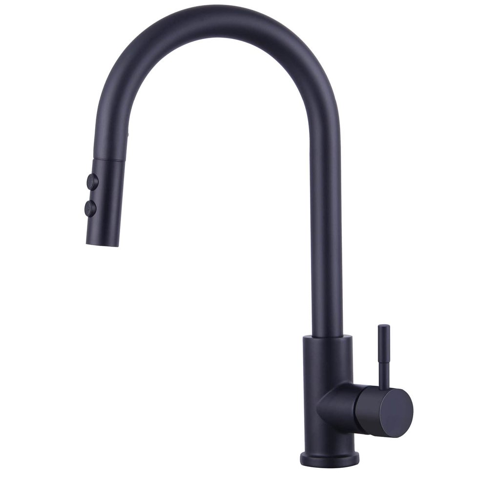 Grifo giratorio negro de alta presión para tu cocina