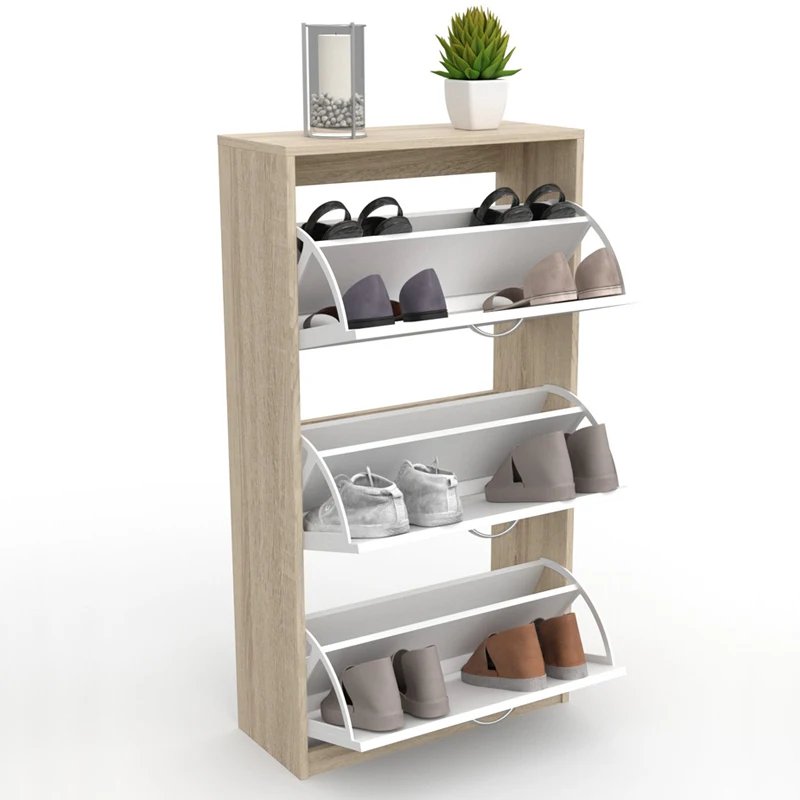 Zapatero de 3 puertas en 3 colores, ¡organiza tu calzado!
