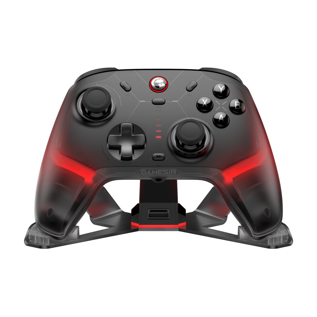 GameSir Cyclone 2 Mando PC Inalámbrico con Base de Carga,TMR, RGB (Negro)