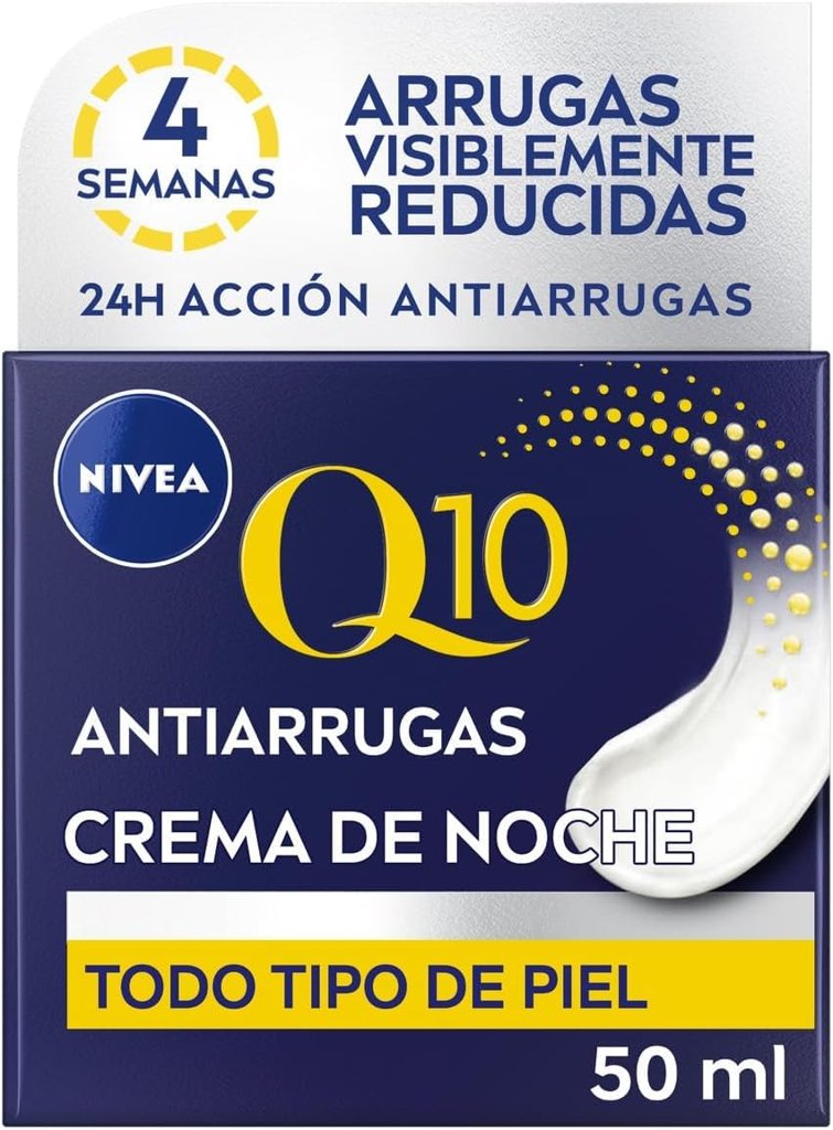NIVEA Q10: Crema de noche antiarrugas con creatina y ácido hialurónico