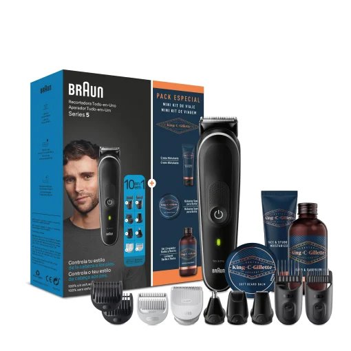 Kit de afeitado y recorte Braun Series 5 10 en 1 con regalo