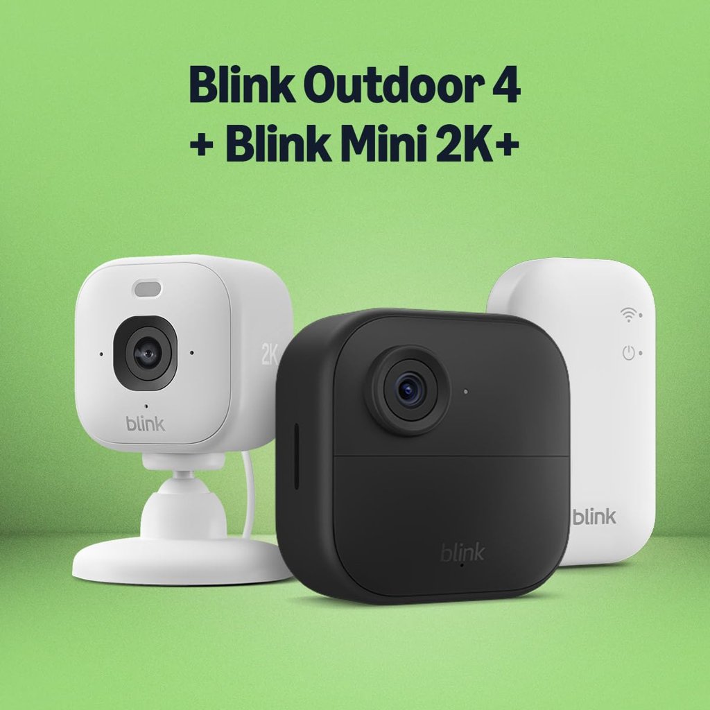 Kit de cámaras Blink: 4 exteriores + 1 interior con módulo Sync