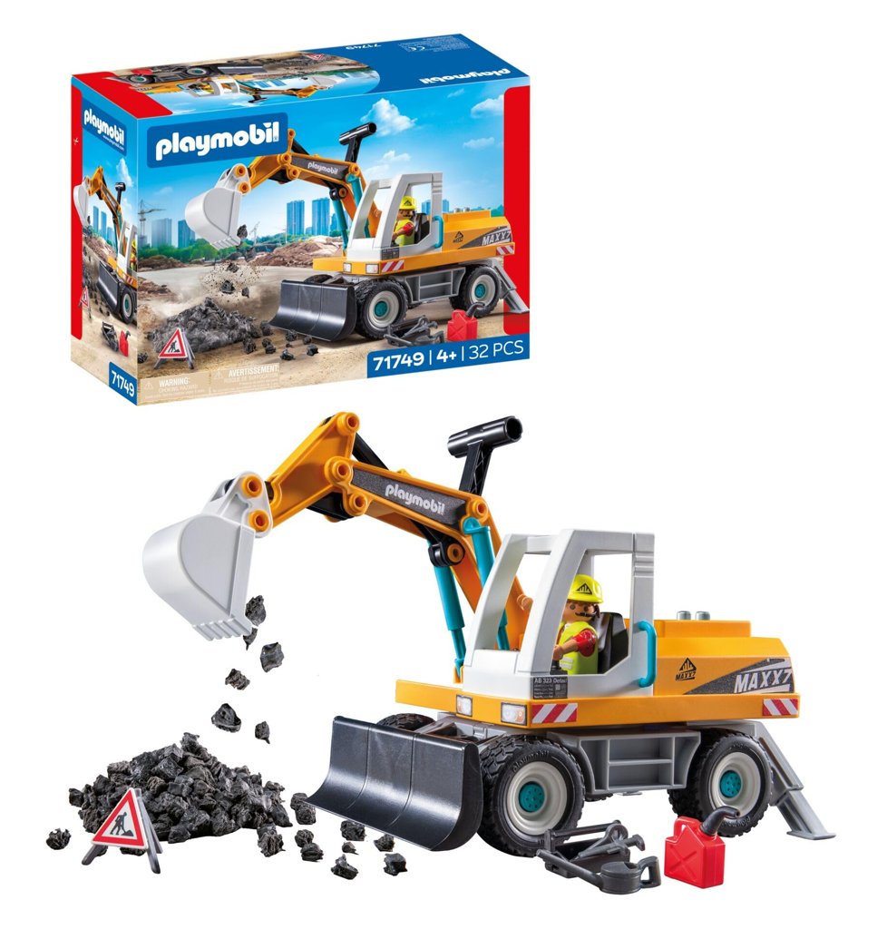 Playmobil Action Heroes: excavadora para niños