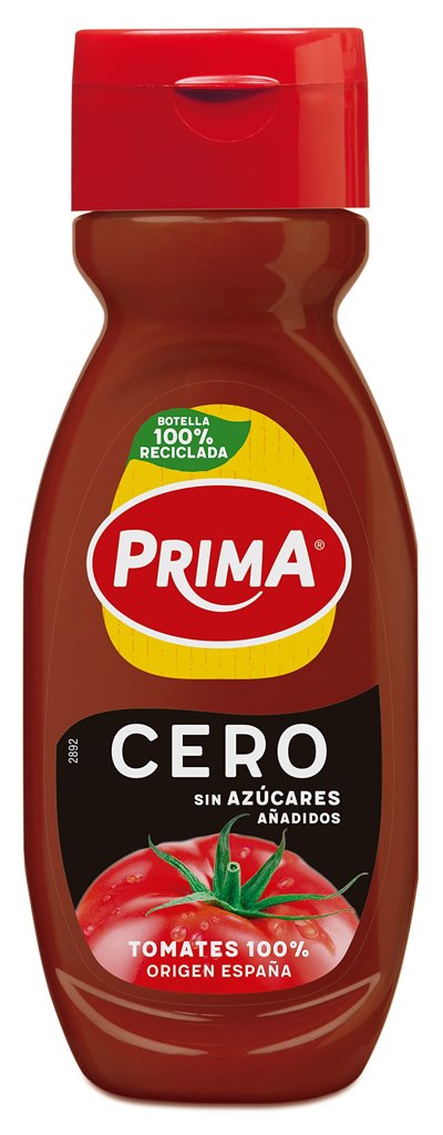 Ketchup cero azúcar de Prima, sabor auténtico español