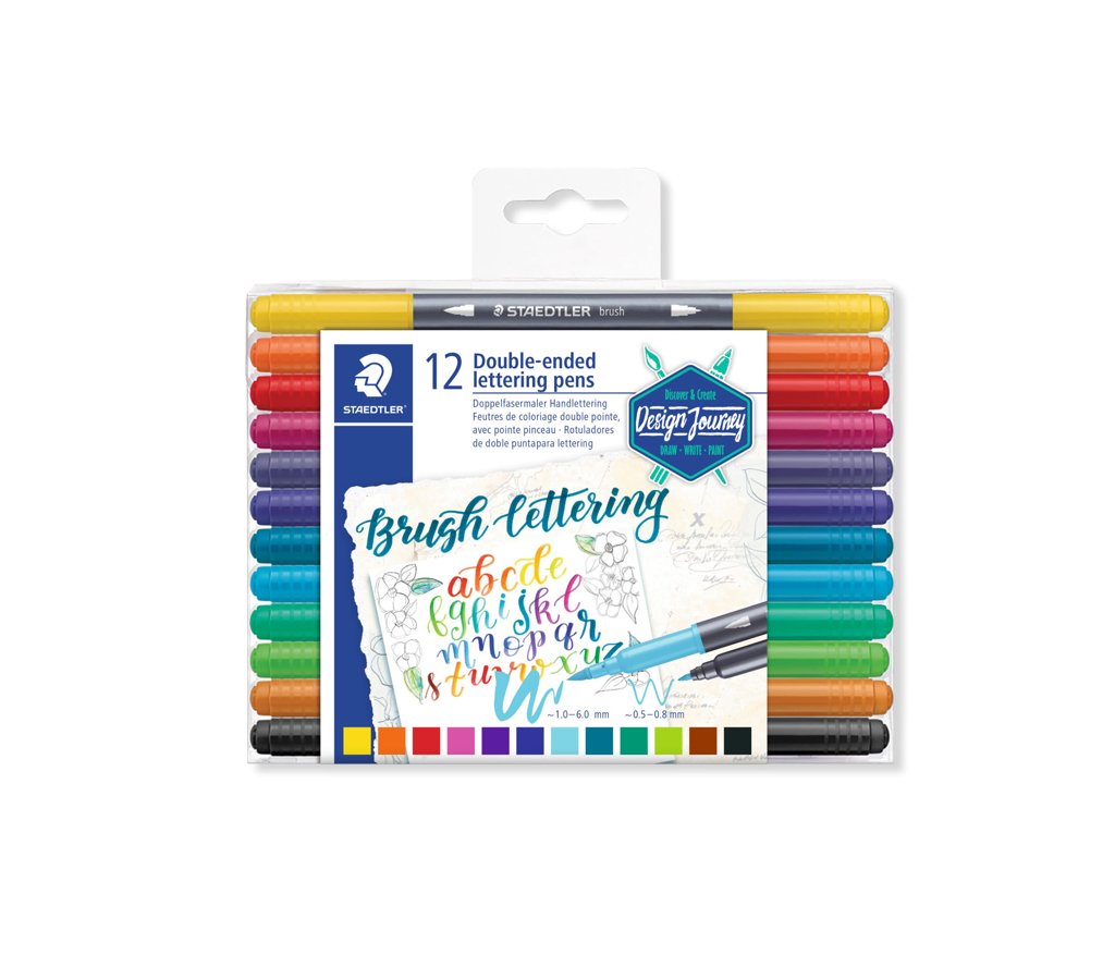 Pack 12 rotuladores doble punta STAEDTLER – Ideal para lettering