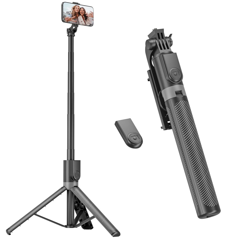 Tripode extensible de 180 cm con mando inalámbrico: fotos y selfies