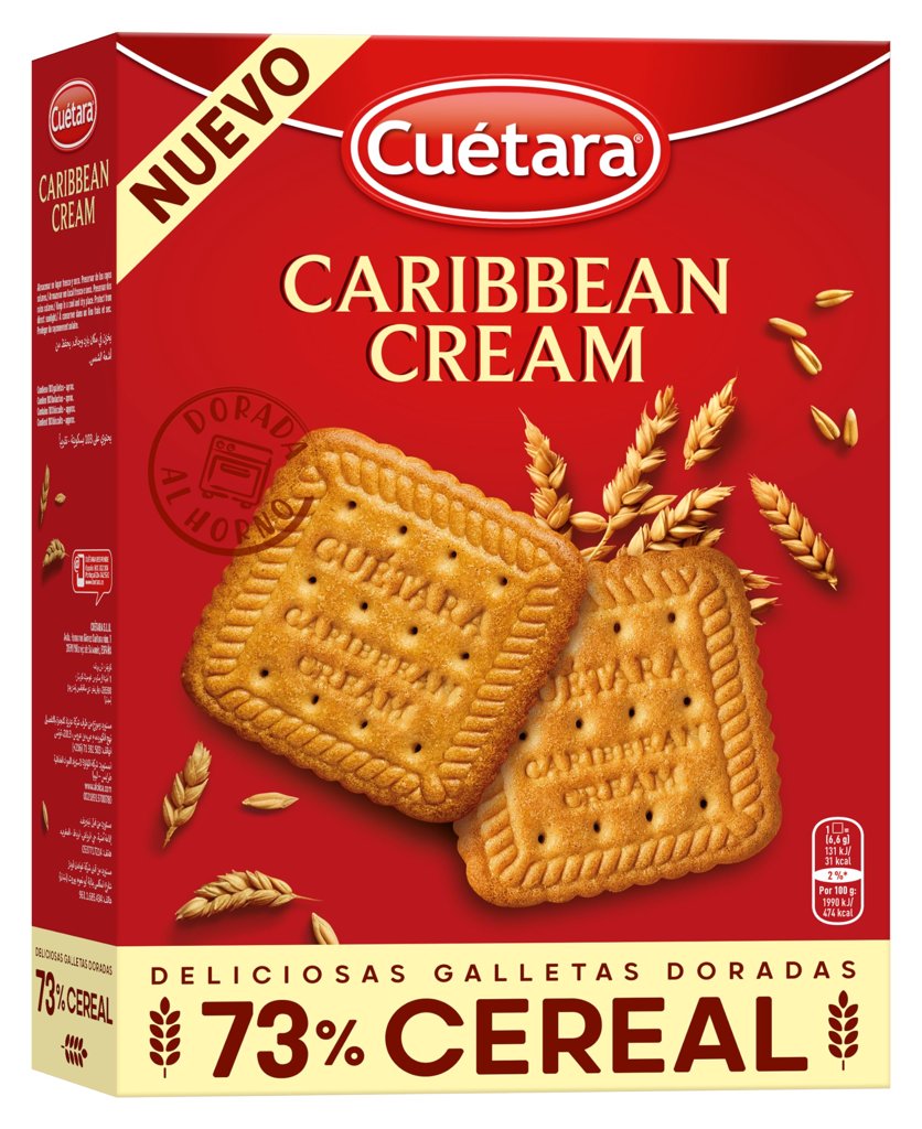 Galletas Caribbean Cream de Cuétara 680 g: ¡Sabor tropical a precio chollo
