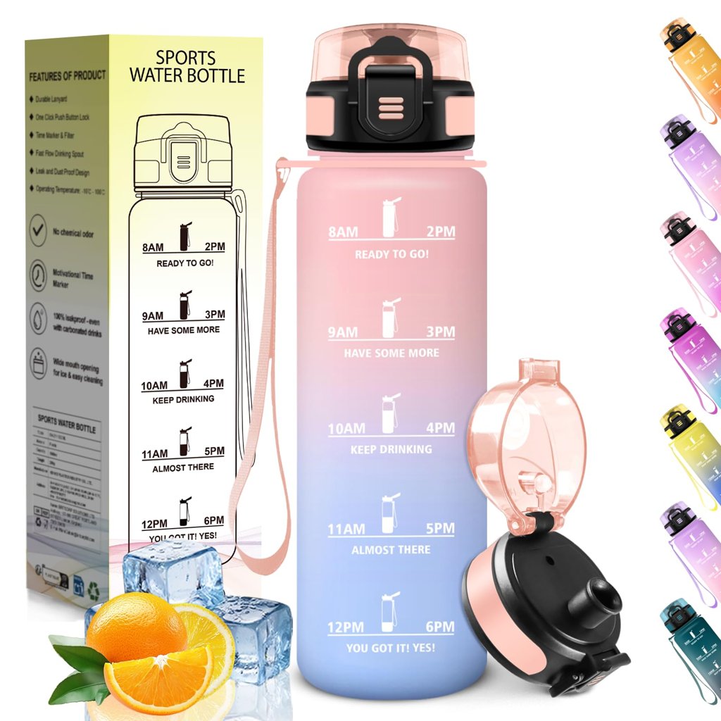 Botella de agua HoneyHolly 1L: hidratación ligera y práctica