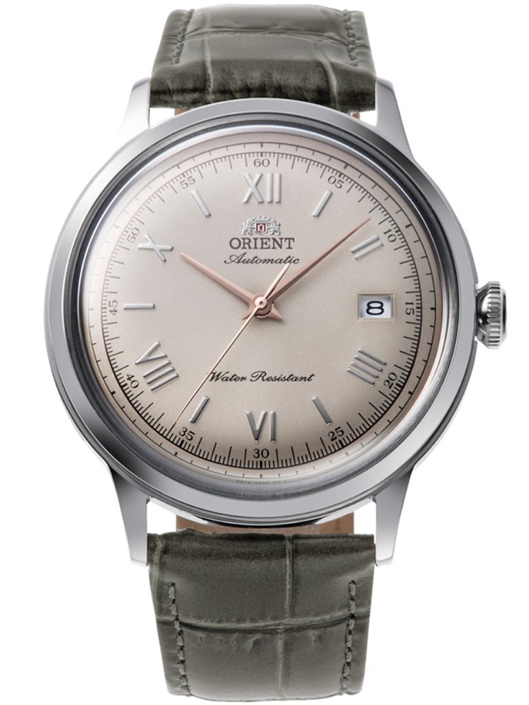 Orient Bambino Classic automático con esfera beige y correa verde