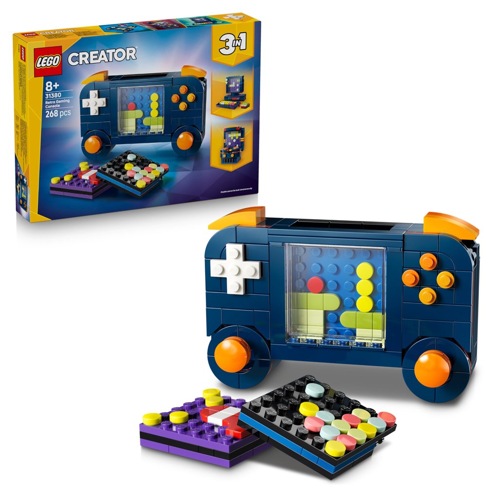 Set LEGO Creator 3en1 Consola Retro: arcade y PC en 268 piezas