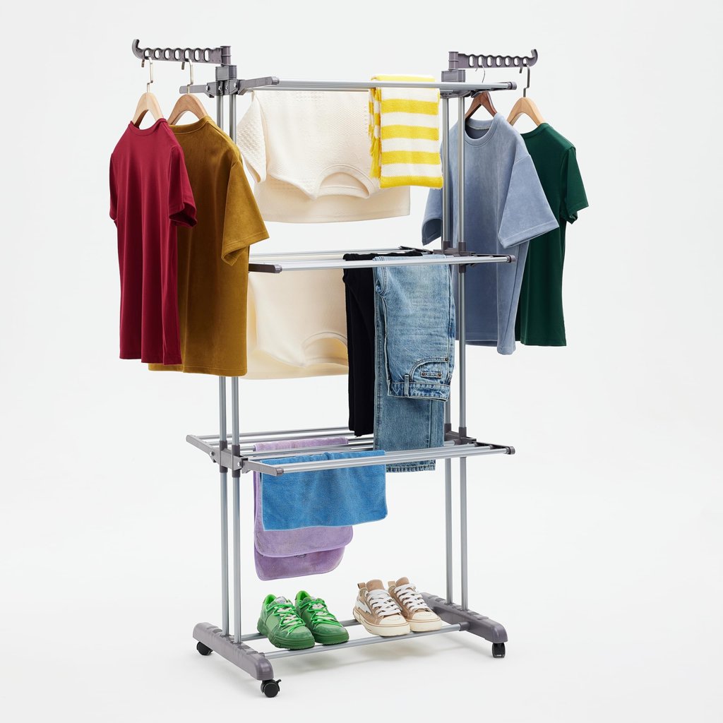 Tendedero de torre ajustable de 4 niveles – Amazon Basics