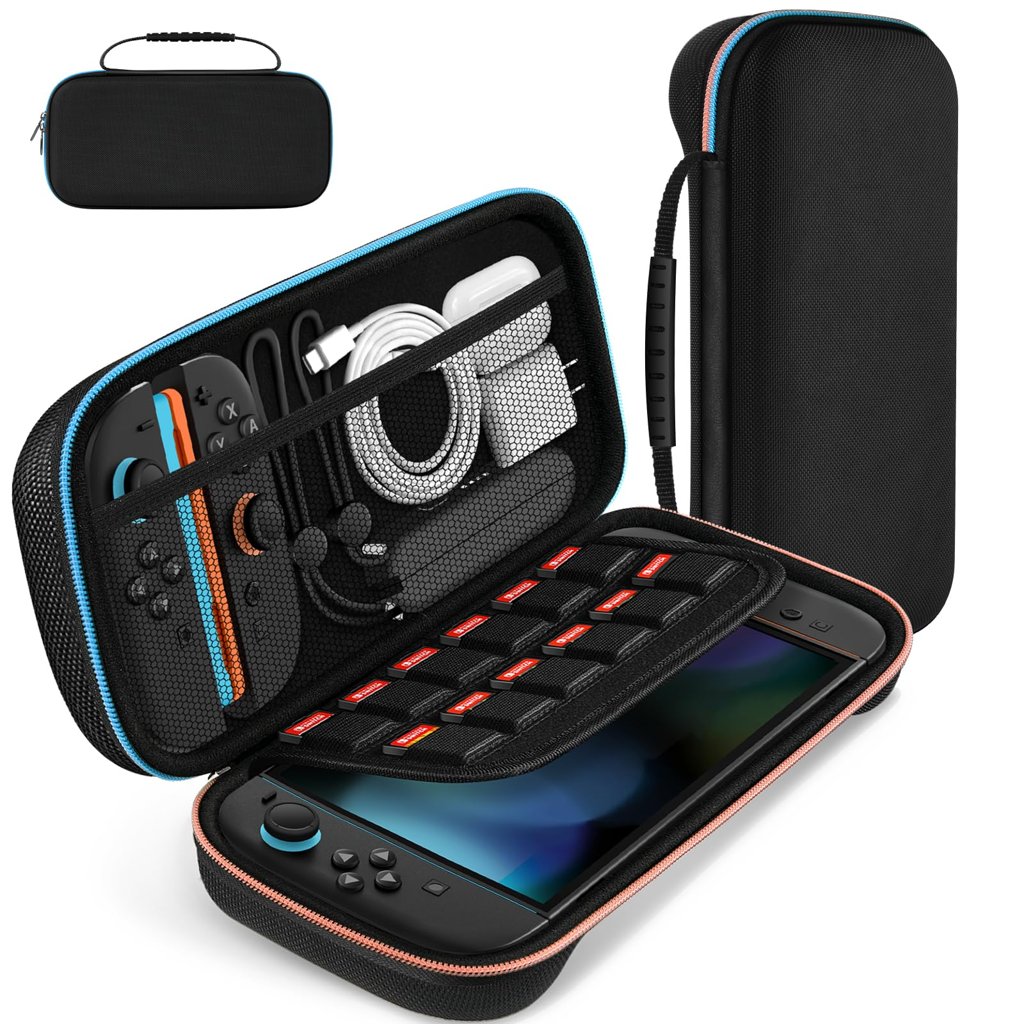Funda rígida de viaje ivoler + 12 juegos para Nintendo Switch