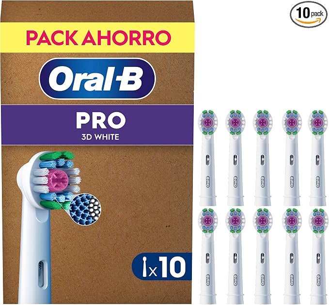 Renueva tu sonrisa con los cabezales Oral‑B 3D White – pack de 10